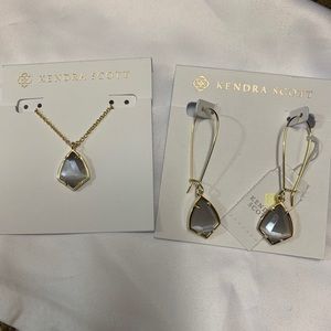 Nwt Kendra Scott Citrine Earrings & Necklace